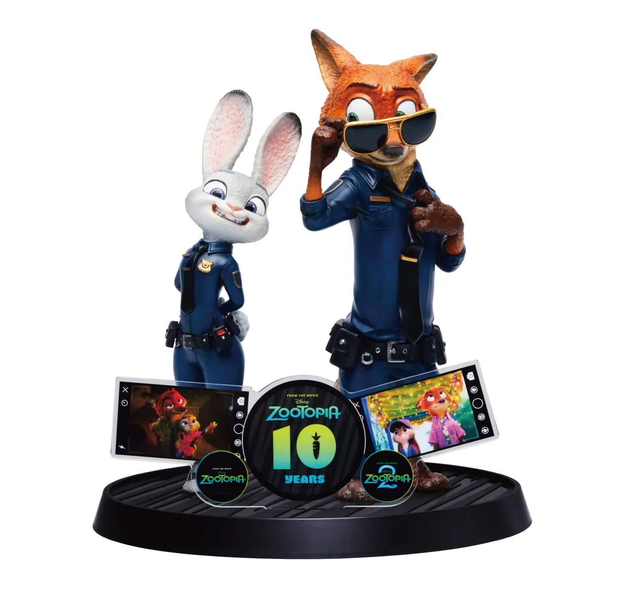 値下中！ズートピア フィギュア ニックワイルドとジュディホップス　ハッピーくじ ズートピア』公開10周年をお祝い！キャラクターが大集合のHappyくじが